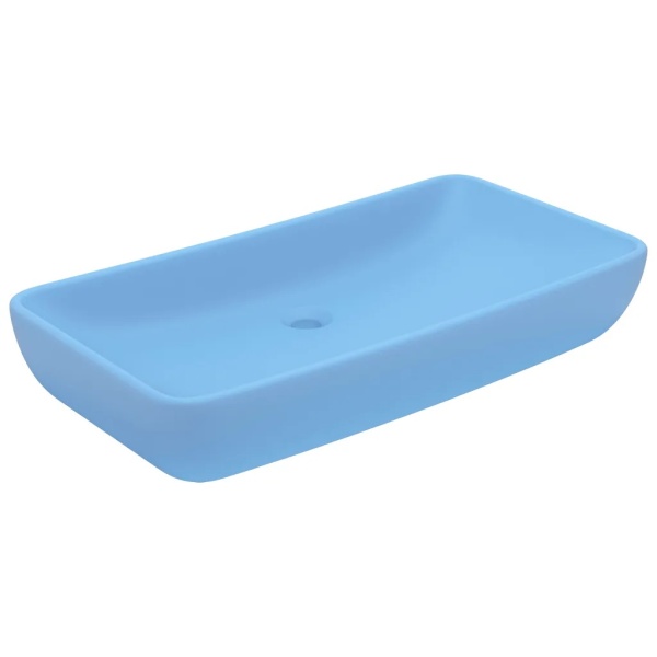 Chiuvetă Dreptunghiulară Lux Bleu Mat 71 x 38 cm Ceramică 146956